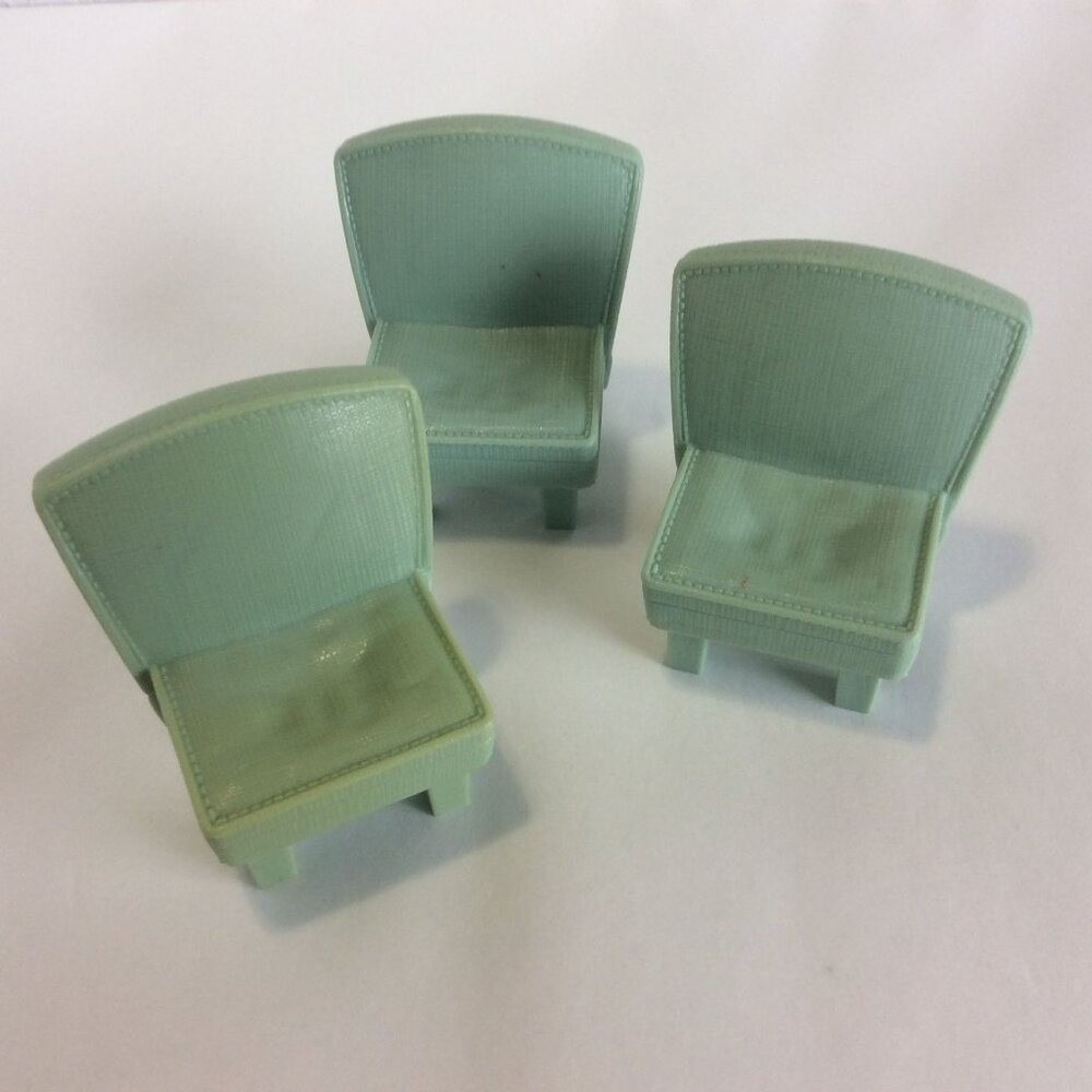 Fisher-Prince Loving Family Dollhouse 2008 Light Blue Living Room Chair
